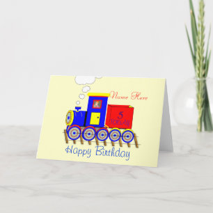 Cartão Personalizado do Menino do Choo Choo Bonito