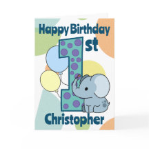 Personalizado do primeiro primeiro aniversario ele