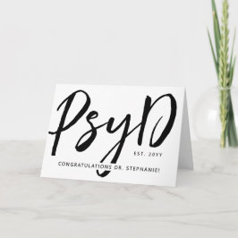 Cartão Personalizado Elegante PsyD Doutor em Psicologia M
