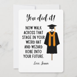 Cartão Personalizado Engraçado de Assistente e Gra