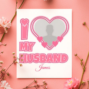 Cartão Personalizado Eu Amo Meu Marido - Adicionar Fotogr