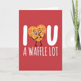 Cartão PERSONALIZADO Eu Te Amo Muito de Waffle Kawaii Fof
