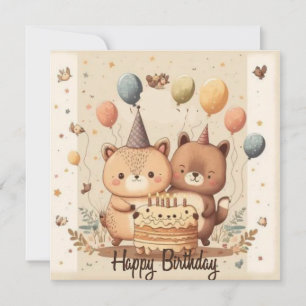 Cartão personalizado Feliz Aniversário