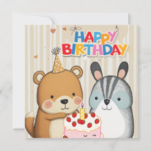 Cartão personalizado Feliz Aniversário