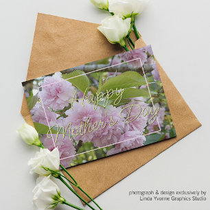 Cartão Personalizado Floral Primavera Rosa Pastel Custom