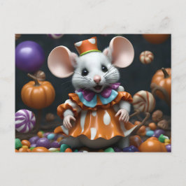 cartão personalizado fofo do rato halloween