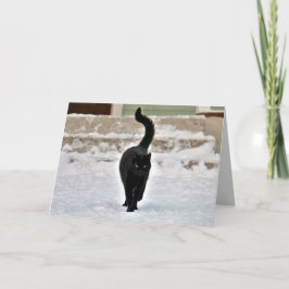 Cartão Personalizado Gatinho Preto Fofo