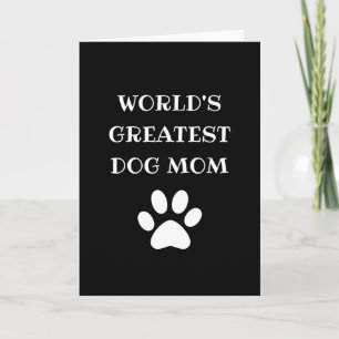 Cartão Personalizado Melhor Mãe de Cachorro do Mundo Text