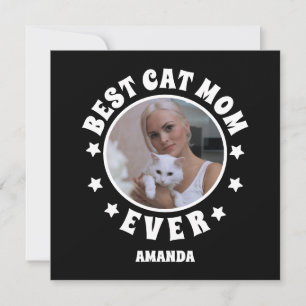 Cartão Personalizado Melhor Mãe de Gato Personalizada Fot