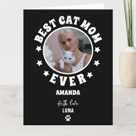 Cartão Personalizado Melhor Mãe de Gato Personalizada Fot