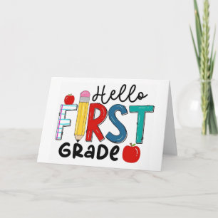 Cartão Personalizado no primeiro dia do ensino