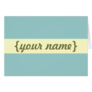 Cartão personalizado ostentoso