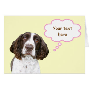 Cartão personalizado Pastel do Spaniel de Springe