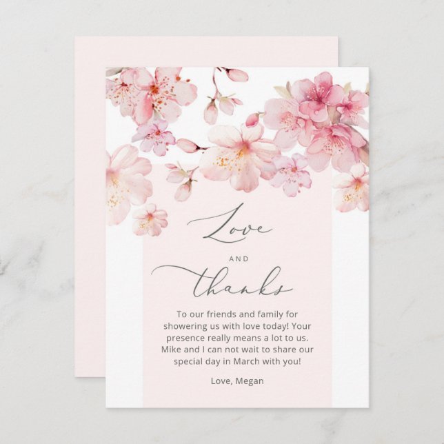 Cartão personalizado Sakura (Frente/Verso)