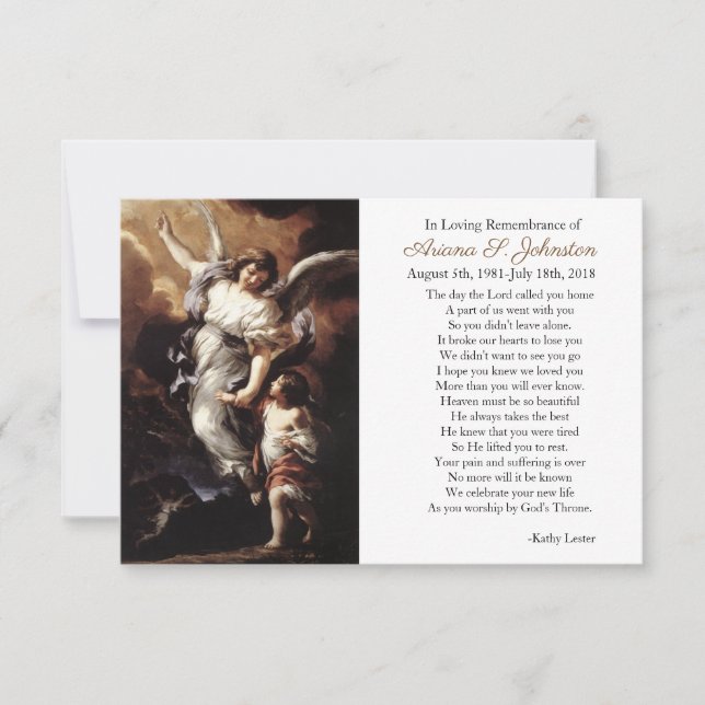 Cartão personalizado salvamento da oração da (Frente)