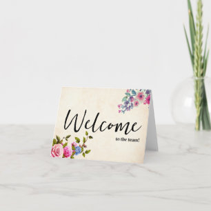 Cartão Personalizado simples Elegante Bem-vindo à equipe