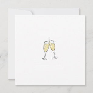 Cartão personalizado, taças de champanhe Cheers