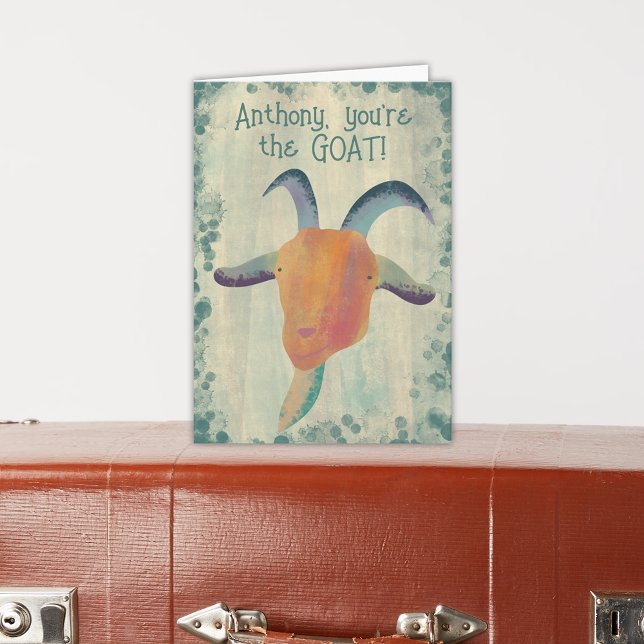 Cartão Personalizado Você é o Aniversário do GOAT (Criador carregado)