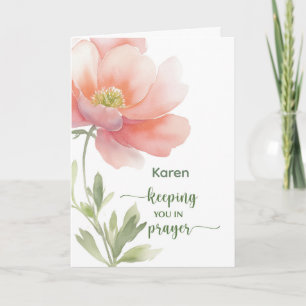 Cartão Personalizando Água de Oração que te Mantém Flor A