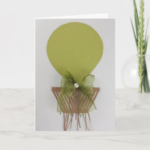 Cartão Personalizar balão de ar quente verde