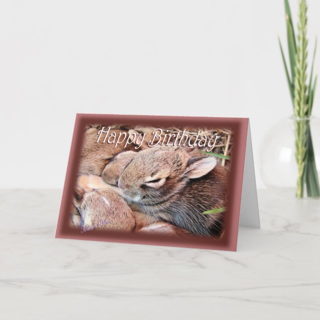 Cartão Personalizar BunnyHBD (Frente)