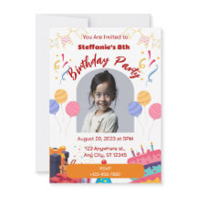 Cartão Personalizar Convite de Aniversário