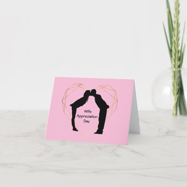 Cartão Personalizar Dia de Apreciação da Esposa (Frente)