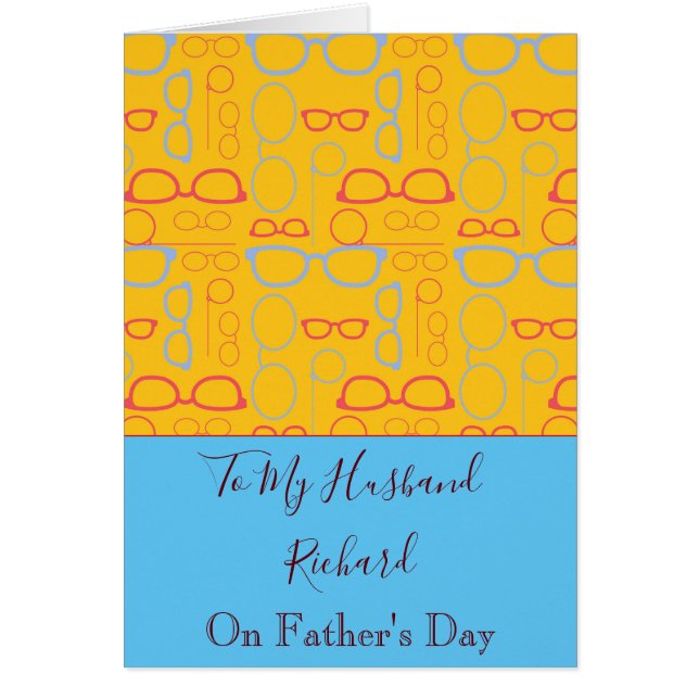 Cartão Personalizar Dia de os pais Husband (Frente)