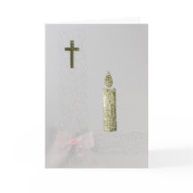 Personalizar Dourada cruz, vela e arco rosa