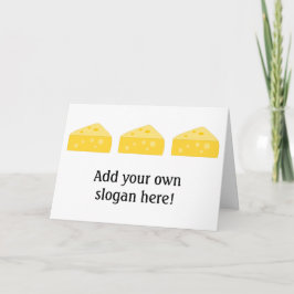 Cartão Personalizar este gráfico de Queijo Grande