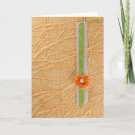 Cartão Personalizar flor de laranja e padrão de abstrato