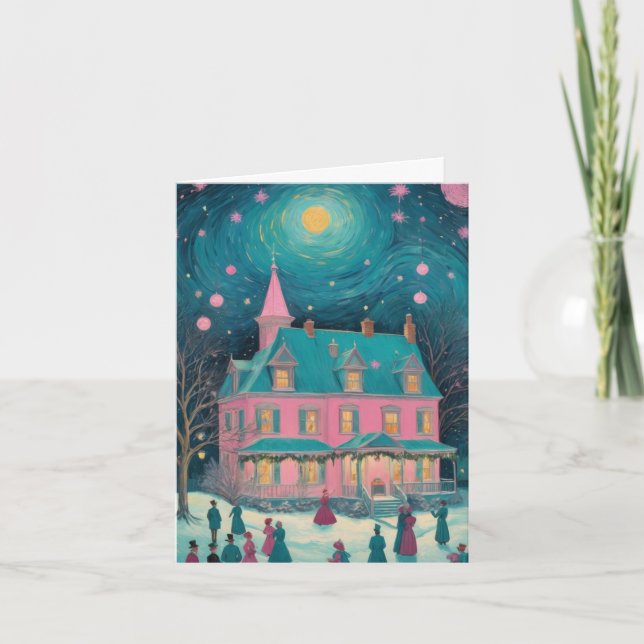 Cartão Personalizar Mensagem Tema Noite Estrelada Persona (Frente)