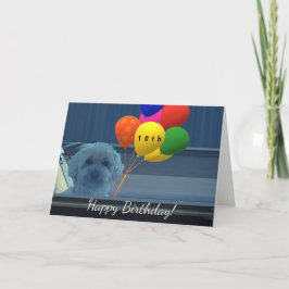 Cartão Personalizar o Feliz Aniversário Padrão do Doggie