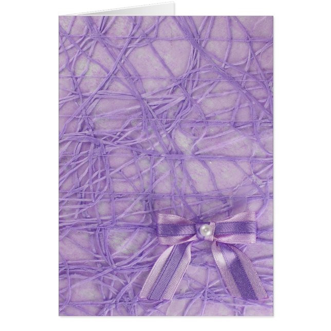 Cartão Personalizar o padrão e o arco do abstrato púrpura (Frente)