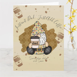 Cartão Personalizar para Pai de Lover de Café   Vintage