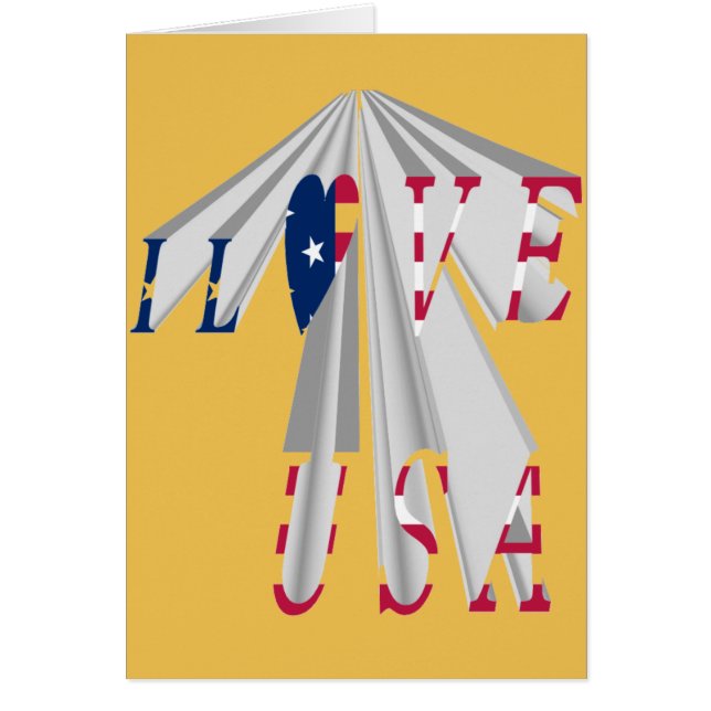 Cartão Personalizar produto que eu amo nos EUA (Frente)