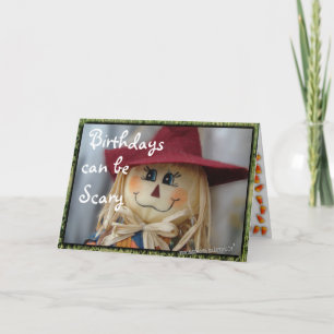 Cartão Personalizar ScaryBday 4 em qualquer ocasião