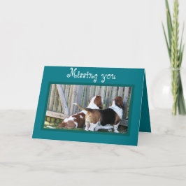 Cartão Personalizável "Ausente" Custa com Bassets