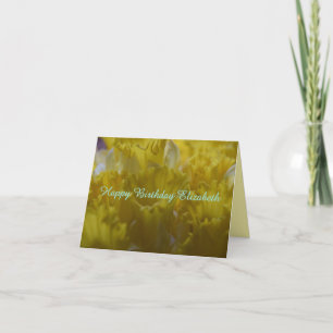 Cartão Personalizável de Aniversário Daffodils
