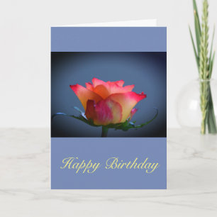 Cartão Personalizável de Aniversário Feliz rosa