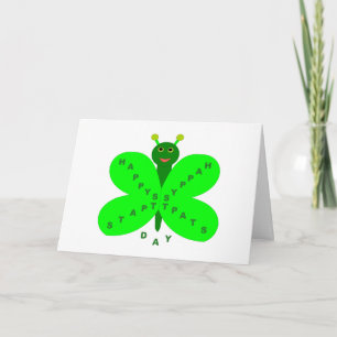 Cartão Personalizável de Borboleta do Dia de Sã