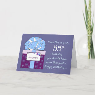 Cartão personalizável de presente de aniversári