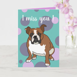 Cartão Personalizável do Bulldog Inglês