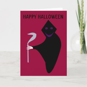 Cartão Personalizável do Dia das Bruxas Grim Rea