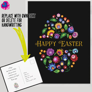 Cartão personalizável do felz pascoa (folclore)