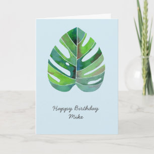Cartão Personalizável do Monstera tropical