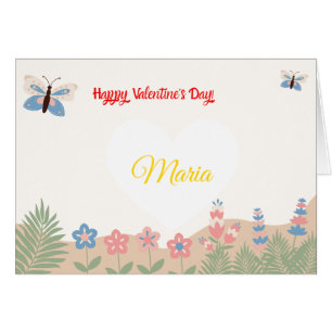 Cartão personalizável para Valentine's Day