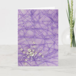 Cartão Personalize a aranha com pérolas abstrato Roxo