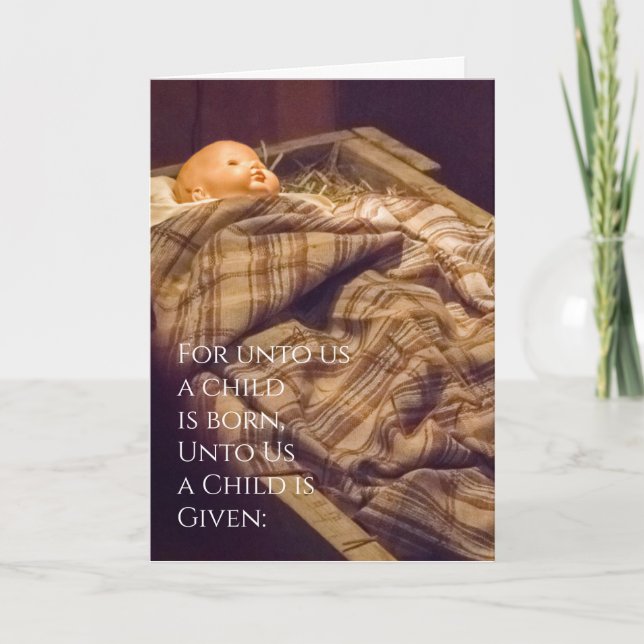 Cartão Personalize Ao Nosso Natal De Natividade De Nascer (Frente)