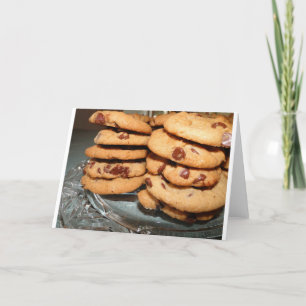 Cartão Personalize Cookies Sobremesa Chocolate Chip Doces